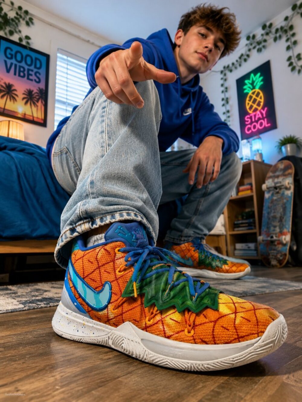Nike Kyrie 5 SpongeBob Pineapple House Basketball Shoes Unisex